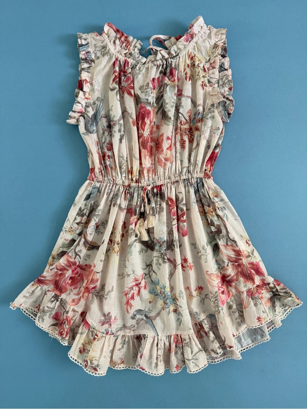 Zimmermann Rhiannon Floral‎ Ruffled Cotton Voile Kids Dress